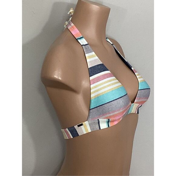 New O’Neill stripe bikini top. XS. MSRP$62 - Picture 3 of 9